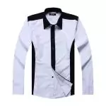 2019U chemise hommes boss les reductions allehommesds coton couturier blanc noir